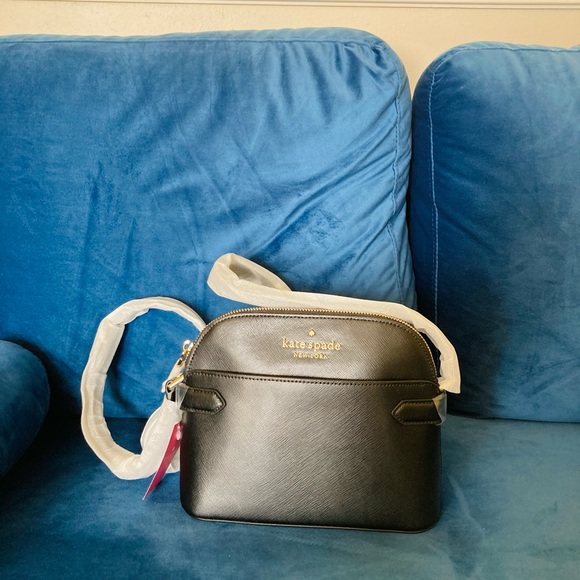 NWT KATE SPADE BLACK STACI DOME CROSSBODY BAG - Picture 9 of 10